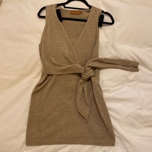 Knit Wrap Mini Dress